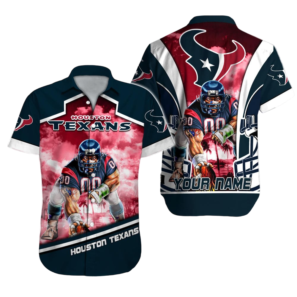 Houston Texans Hawaiian Shirt NFL Football Custom Hawaiian Shirt for Men Women Gift For Fans