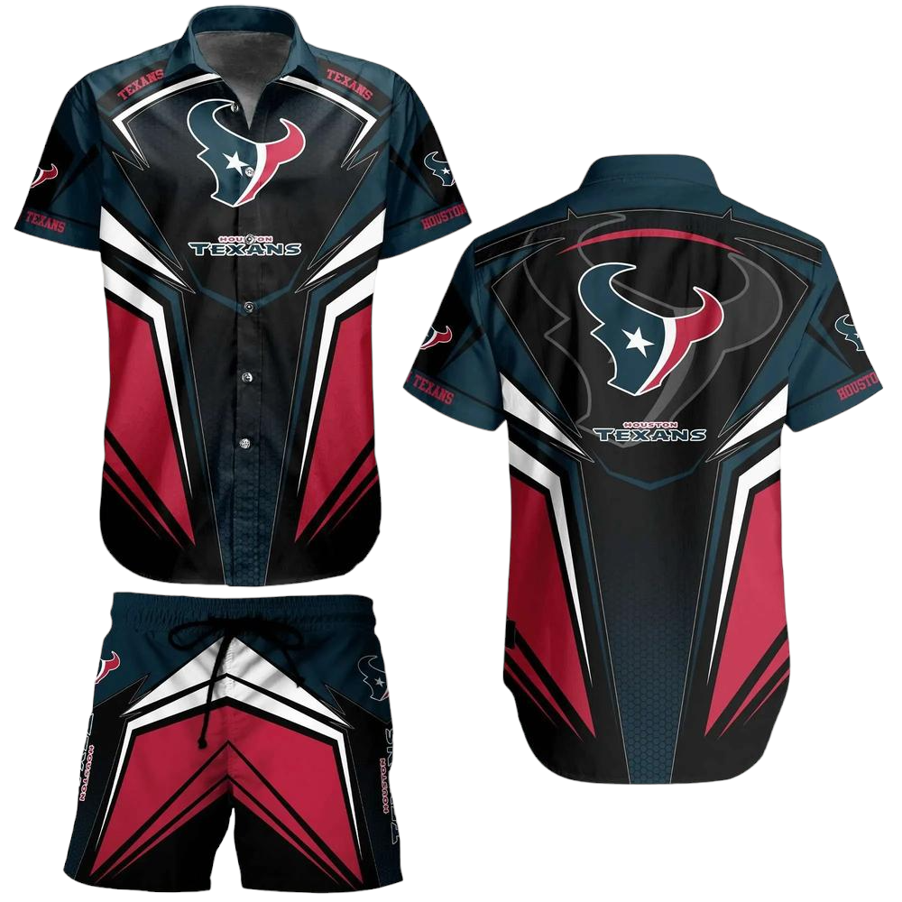 Houston Texans NFL Football Hawaii Short Shirt For This Summer Graphic Hawaiian Shirt Gift Big Fans