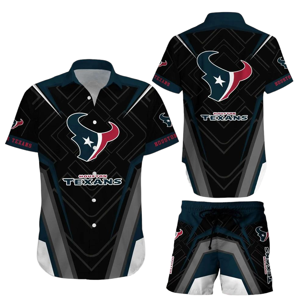 Houston Texans NFL Hawaiian Shirt And Short New Summer Button Down Shirt Best Gift For Fans