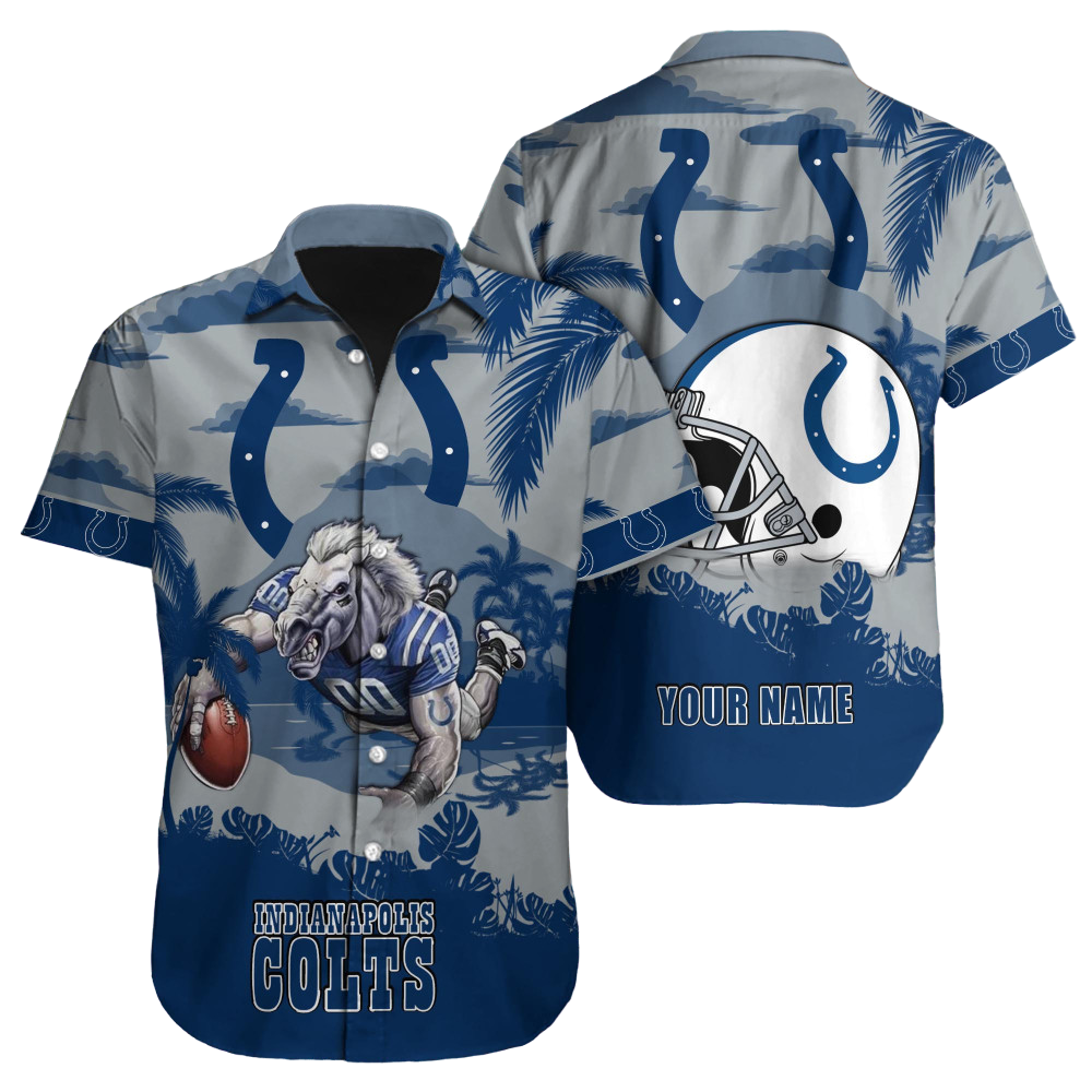 Indianapolis Colts Hawaiian Shirt NFL Football Custom Hawaiian Shirt for Men Women Gift For Fans