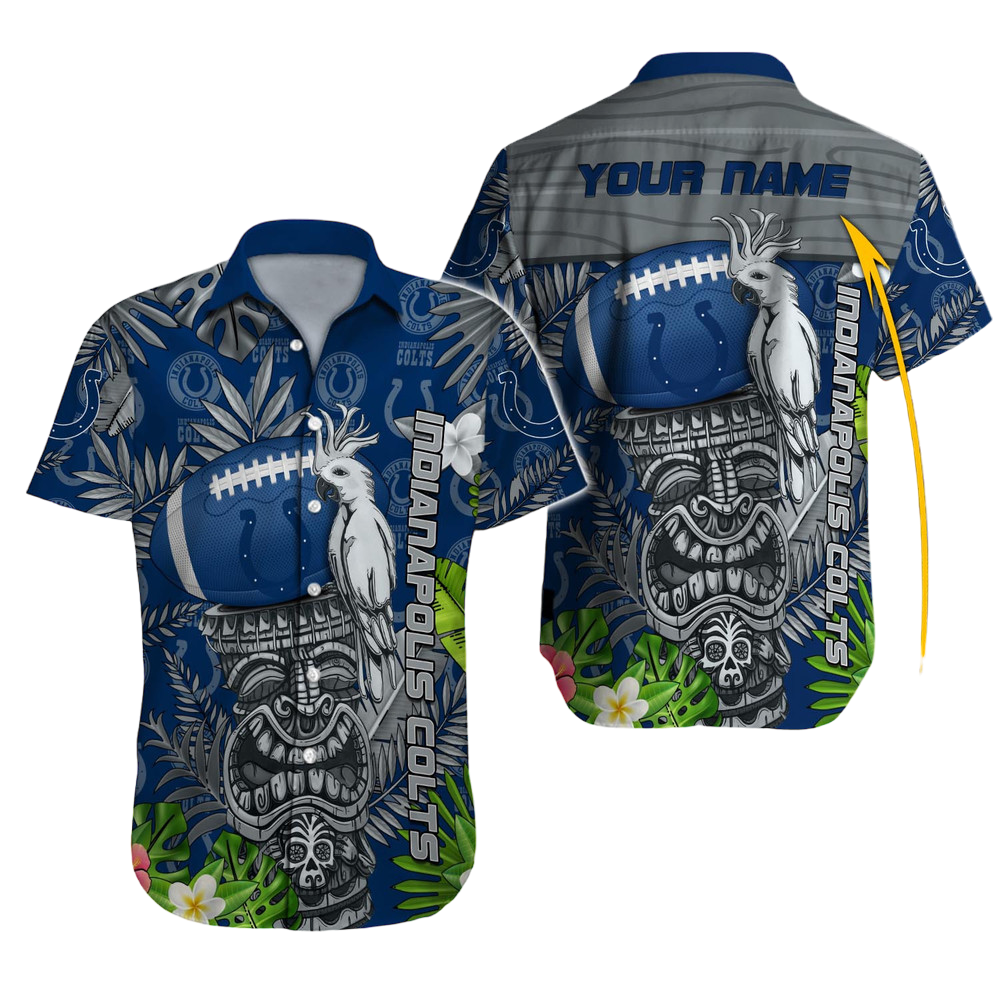 Indianapolis Colts Hawaiian Shirt NFL Football Custom Hawaiian Shirt for Men Women Gift For Fans