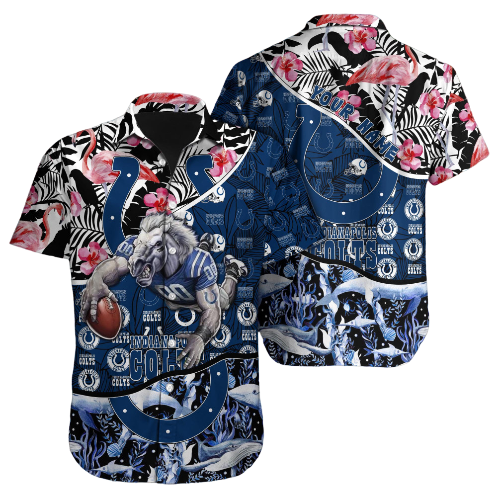 Indianapolis Colts Hawaiian Shirt NFL Football Custom Hawaiian Shirt for Men Women Gift For Fans