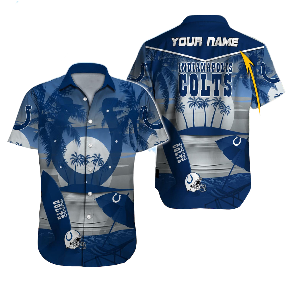 Indianapolis Colts Hawaiian Shirt NFL Football Custom Hawaiian Shirt for Men Women Gift For Fans