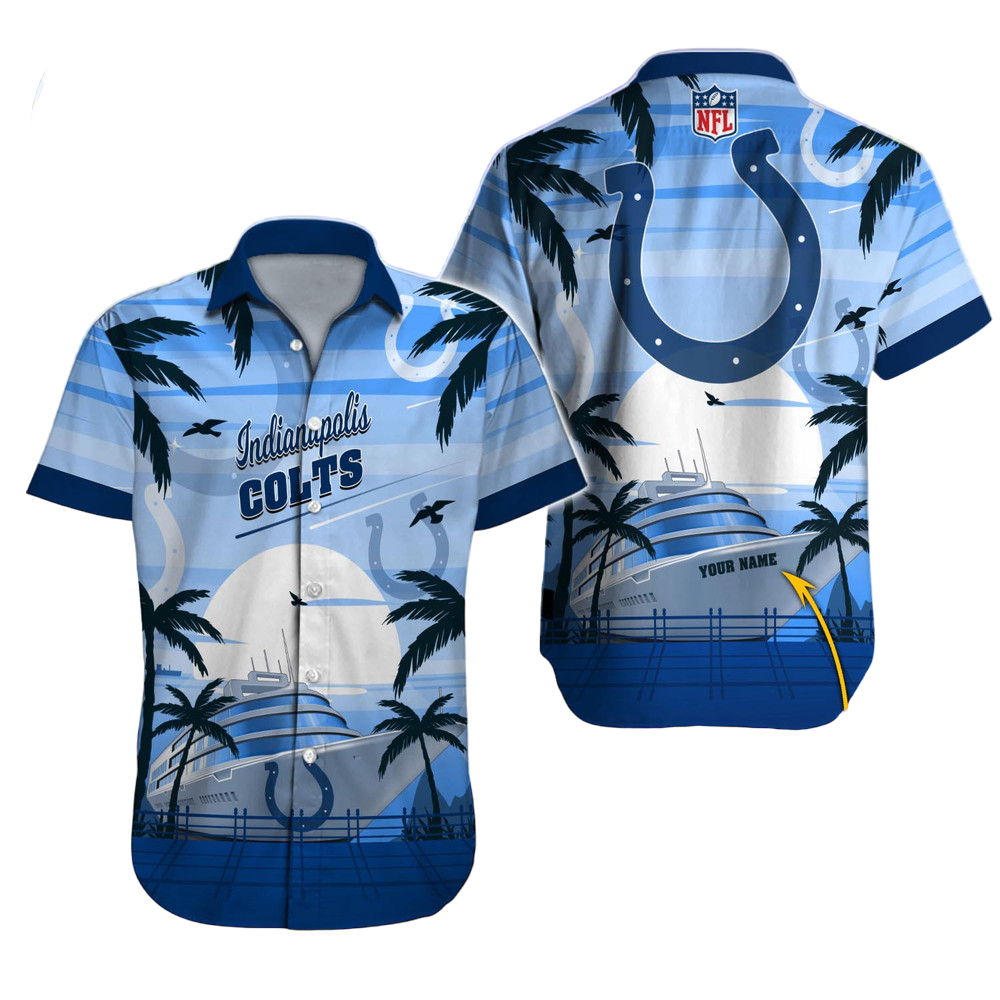 Indianapolis Colts Hawaiian Shirt NFL Football Custom Hawaiian Shirt for Men Women Gift For Fans