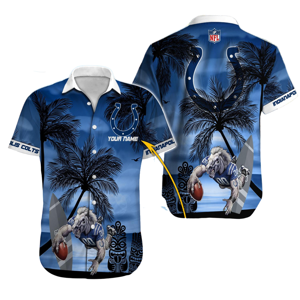 Indianapolis Colts Hawaiian Shirt NFL Football Custom Hawaiian Shirt for Men Women Gift For Fans