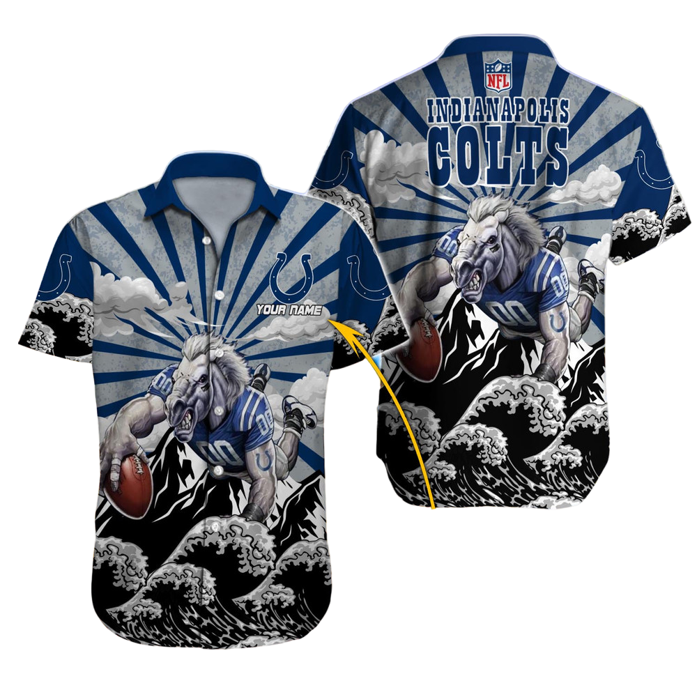 Indianapolis Colts Hawaiian Shirt NFL Football Custom Hawaiian Shirt for Men Women Gift For Fans