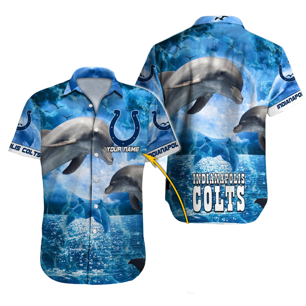 Indianapolis Colts Hawaiian Shirt NFL Football Custom Hawaiian Shirt for Men Women Gift For Fans