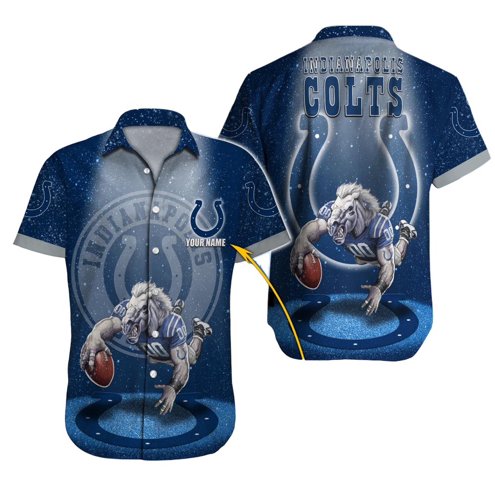 Indianapolis Colts Hawaiian Shirt NFL Football Custom Hawaiian Shirt for Men Women Gift For Fans