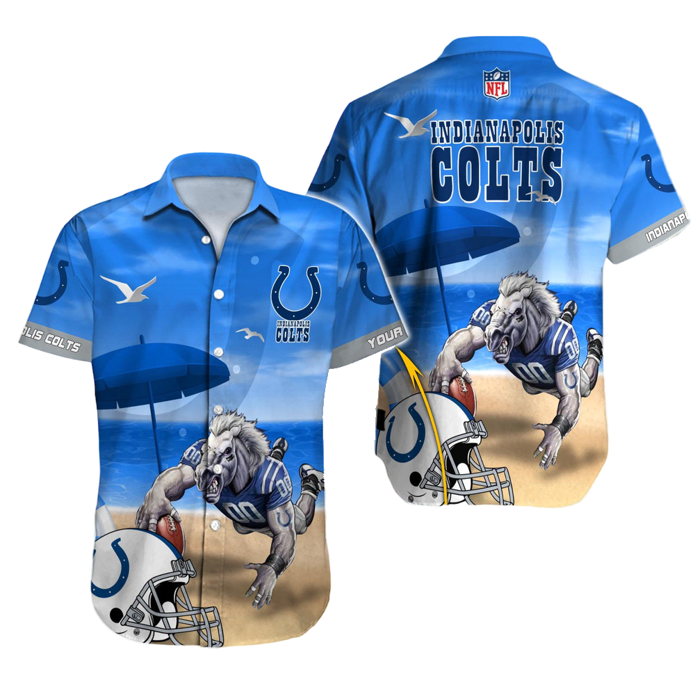 Indianapolis Colts Hawaiian Shirt NFL Football Custom Hawaiian Shirt for Men Women Gift For Fans