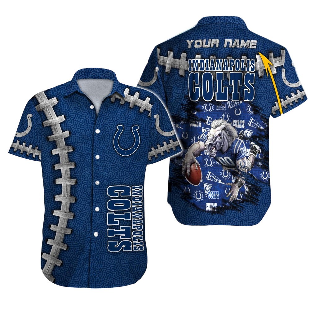 Indianapolis Colts Hawaiian Shirt NFL Football Custom Hawaiian Shirt for Men Women Gift For Fans