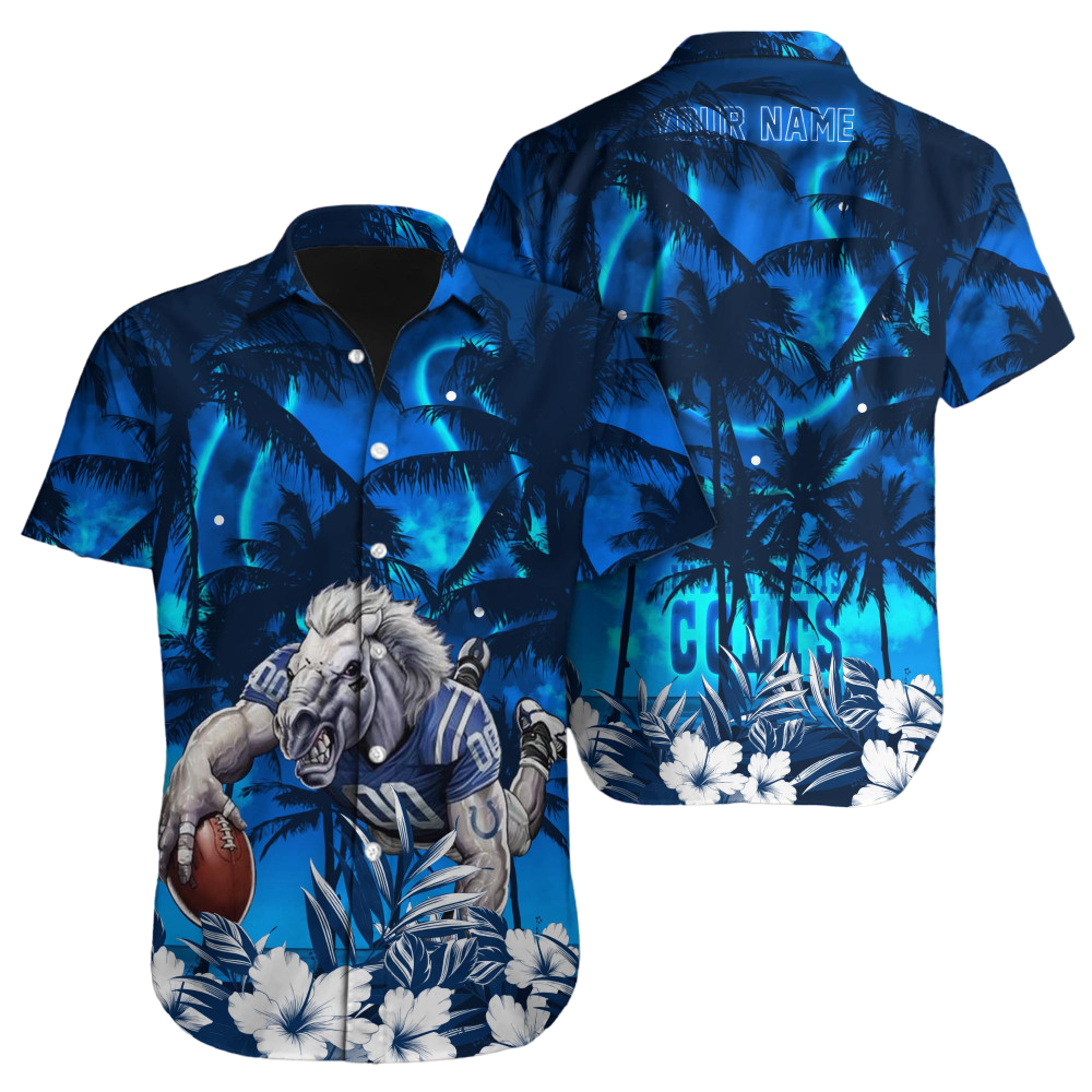 Indianapolis Colts Hawaiian Shirt NFL Football Custom Hawaiian Shirt for Men Women Gift For Fans