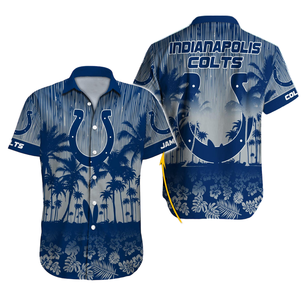 Indianapolis Colts Hawaiian Shirt NFL Football Custom Hawaiian Shirt for Men Women Gift For Fans