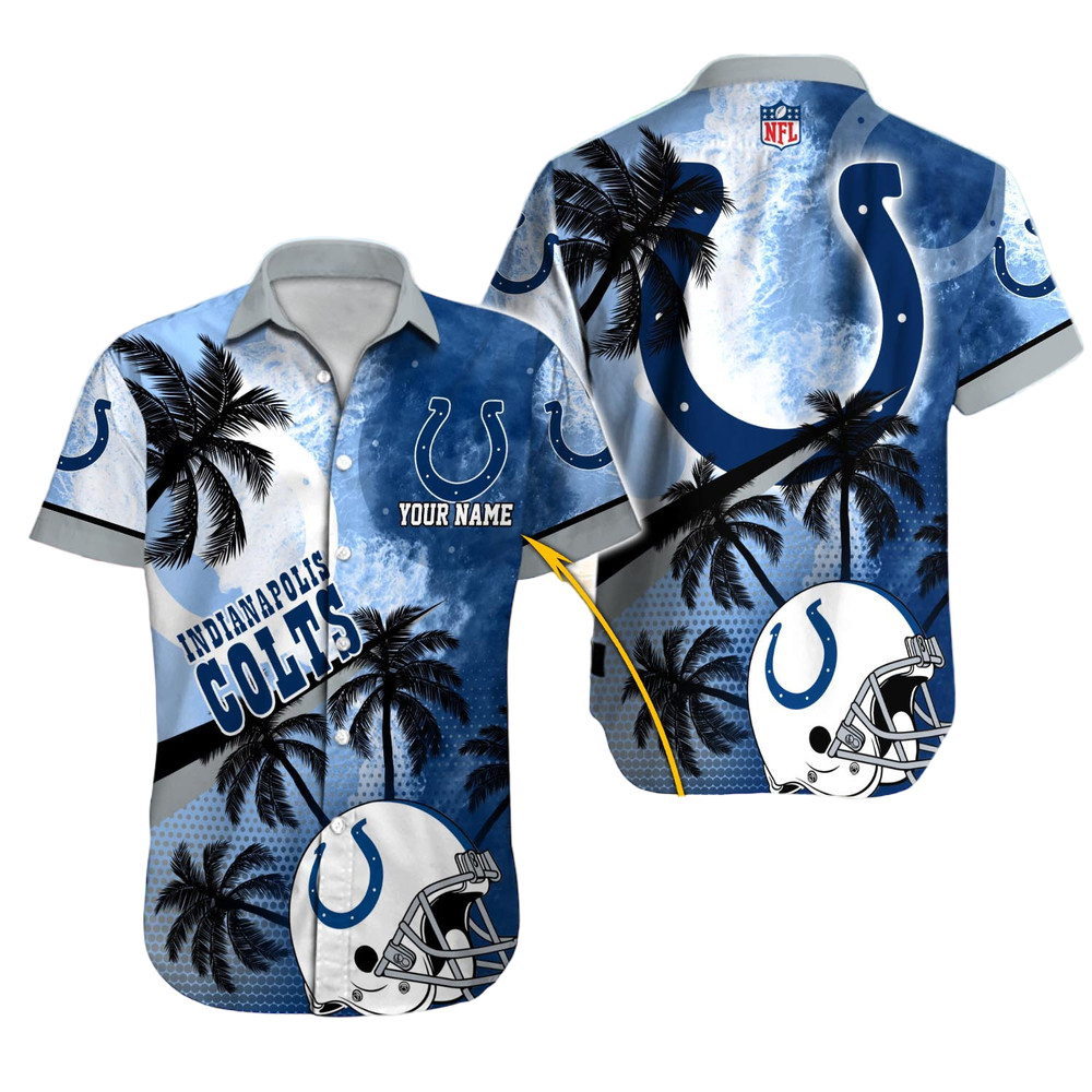 Indianapolis Colts Hawaiian Shirt NFL Football Custom Hawaiian Shirt for Men Women Gift For Fans