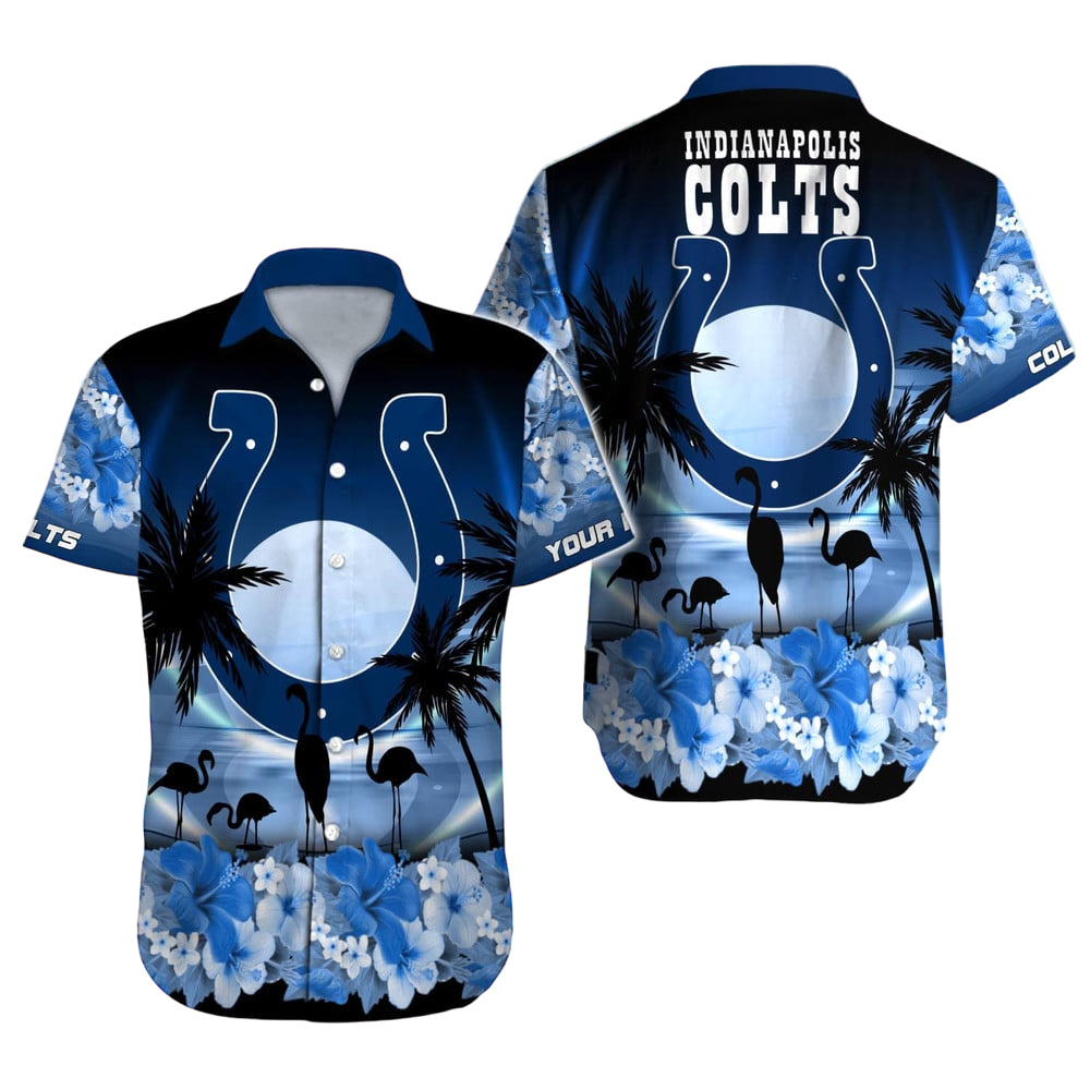 Indianapolis Colts Hawaiian Shirt NFL Football Custom Hawaiian Shirt for Men Women Gift For Fans