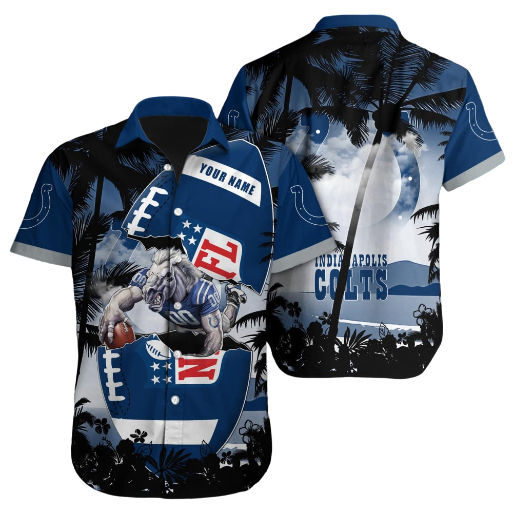 Indianapolis Colts Hawaiian Shirt NFL Football Custom Hawaiian Shirt for Men Women Gift For Fans