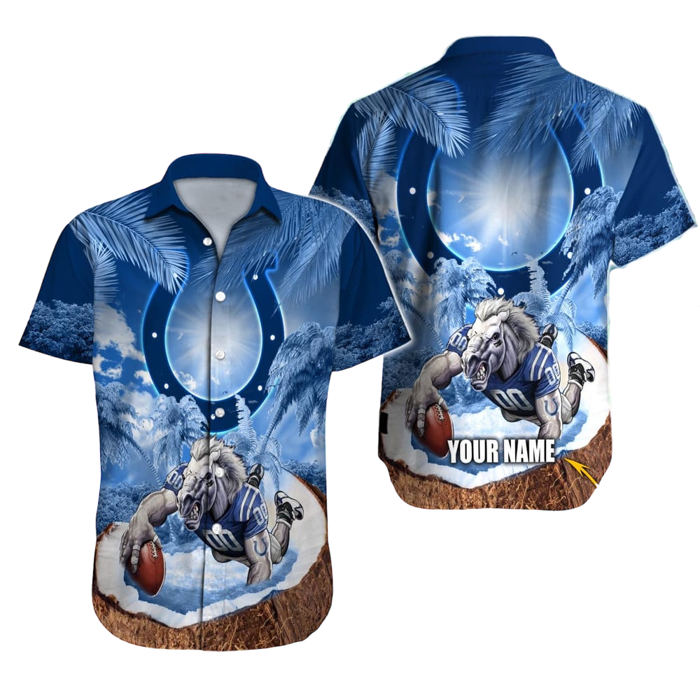 Indianapolis Colts Hawaiian Shirt NFL Football Custom Hawaiian Shirt for Men Women Gift For Fans