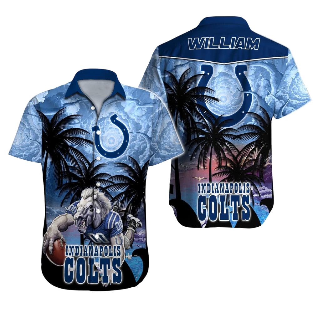 Indianapolis Colts Hawaiian Shirt NFL Football Custom Hawaiian Shirt for Men Women Gift For Fans