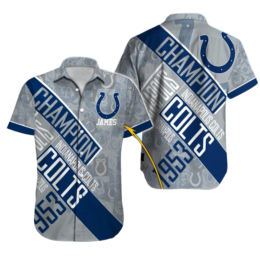 Indianapolis Colts Hawaiian Shirt NFL Football Custom Hawaiian Shirt for Men Women Gift For Fans