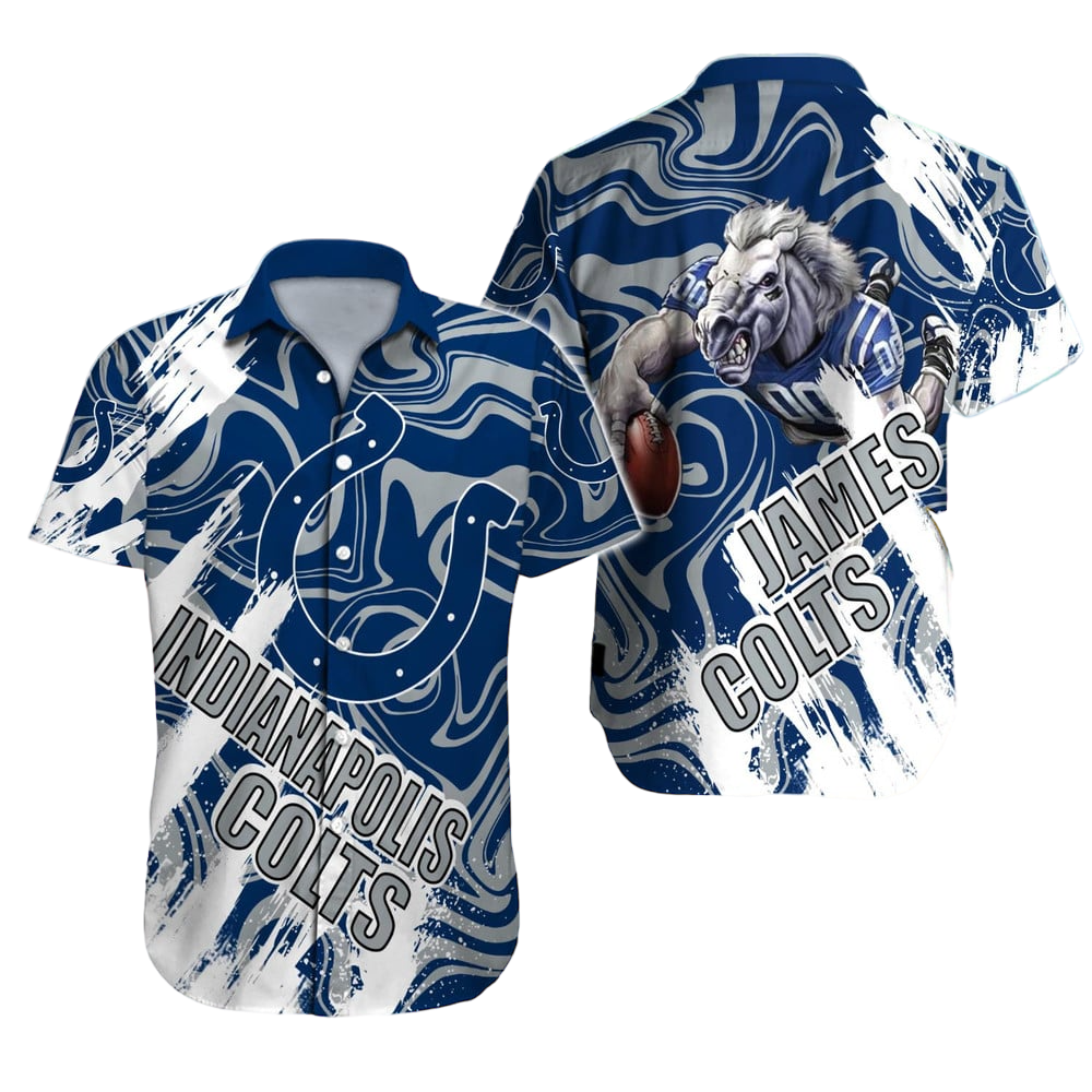 Indianapolis Colts Hawaiian Shirt NFL Football Custom Hawaiian Shirt for Men Women Gift For Fans