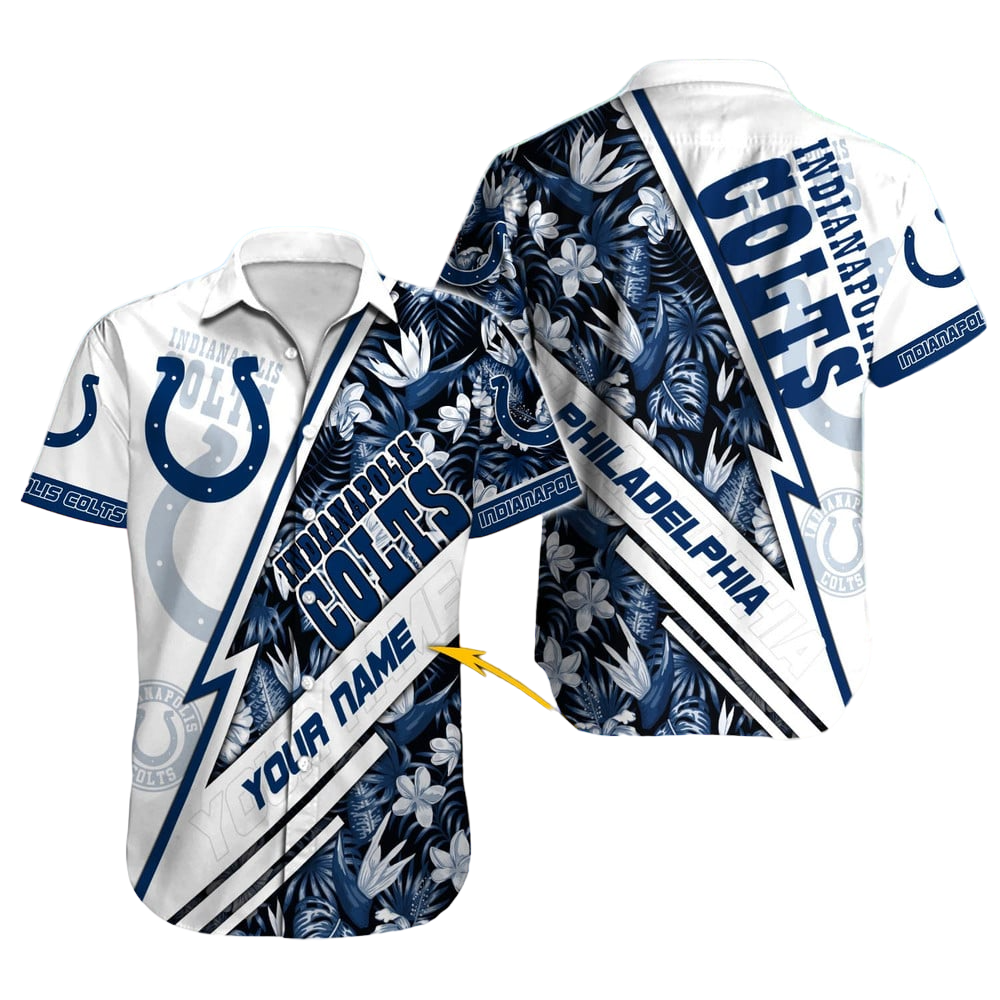 Indianapolis Colts Hawaiian Shirt NFL Football Custom Hawaiian Shirt for Men Women Gift For Fans