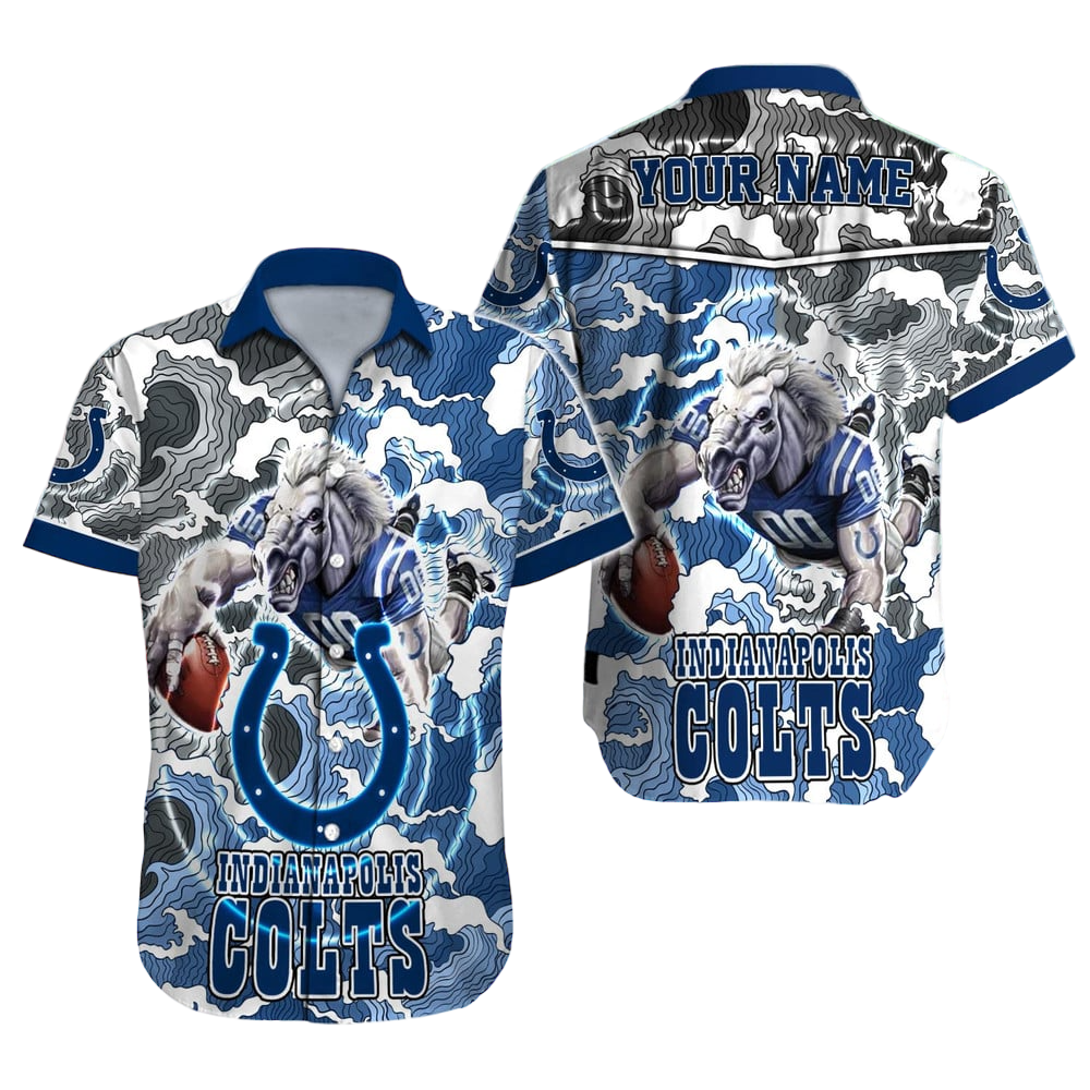 Indianapolis Colts Hawaiian Shirt NFL Football Custom Hawaiian Shirt for Men Women Gift For Fans