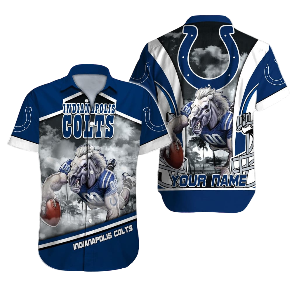 Indianapolis Colts Hawaiian Shirt NFL Football Custom Hawaiian Shirt for Men Women Gift For Fans