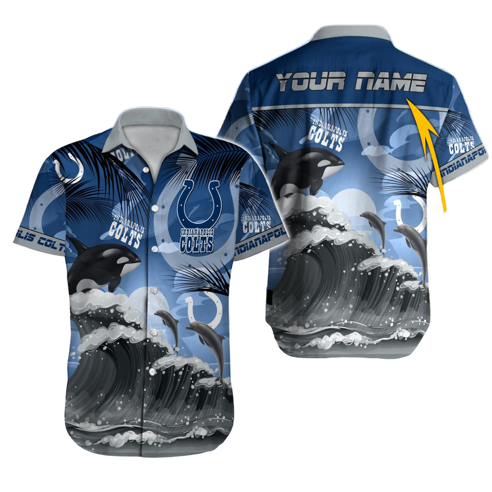 Indianapolis Colts Hawaiian Shirt NFL Football Custom Hawaiian Shirt for Men Women Gift For Fans