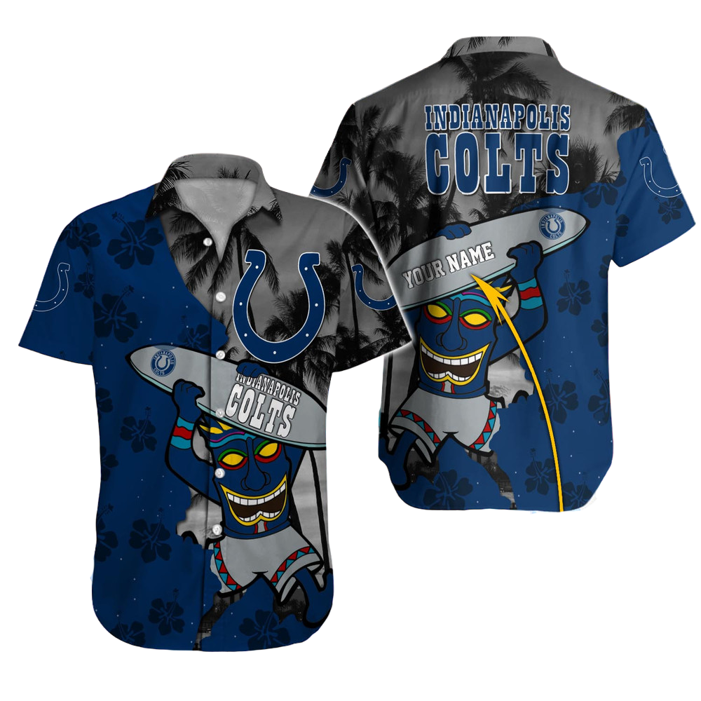 Indianapolis Colts Hawaiian Shirt NFL Football Custom Hawaiian Shirt for Men Women Gift For Fans