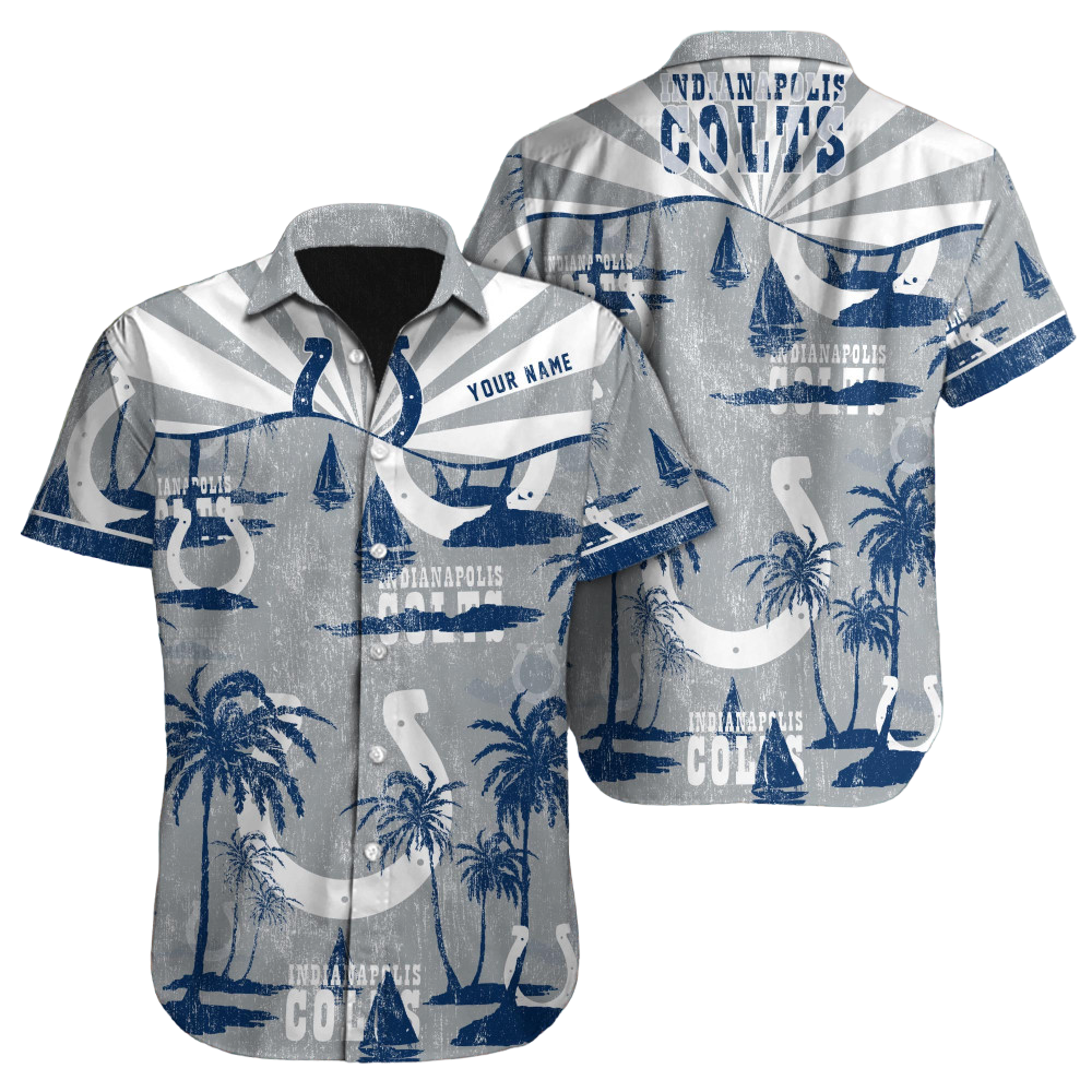 Indianapolis Colts Hawaiian Shirt NFL Football Custom Hawaiian Shirt for Men Women Gift For Fans