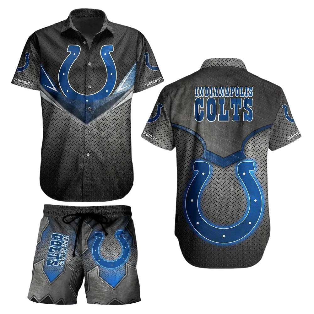 Indianapolis Colts NFL Football Hawaiian Shirt And Short Beach Shirt Short Style For Big Fans