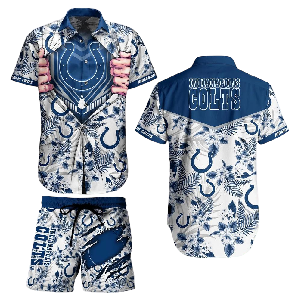 Indianapolis Colts NFL Football Hawaiian Shirt And Short New Summer For Big Fans Gift For Men Women