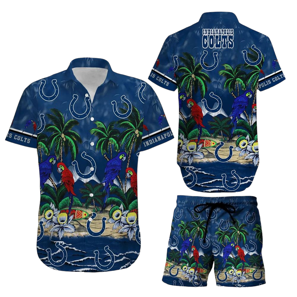 Indianapolis Colts NFL Hawaiian Shirt And Short Best Gift For Football NFL Fans