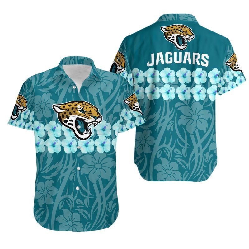 Jacksonville Jaguars Flower and Logo Hawaii Shirt for Men Women