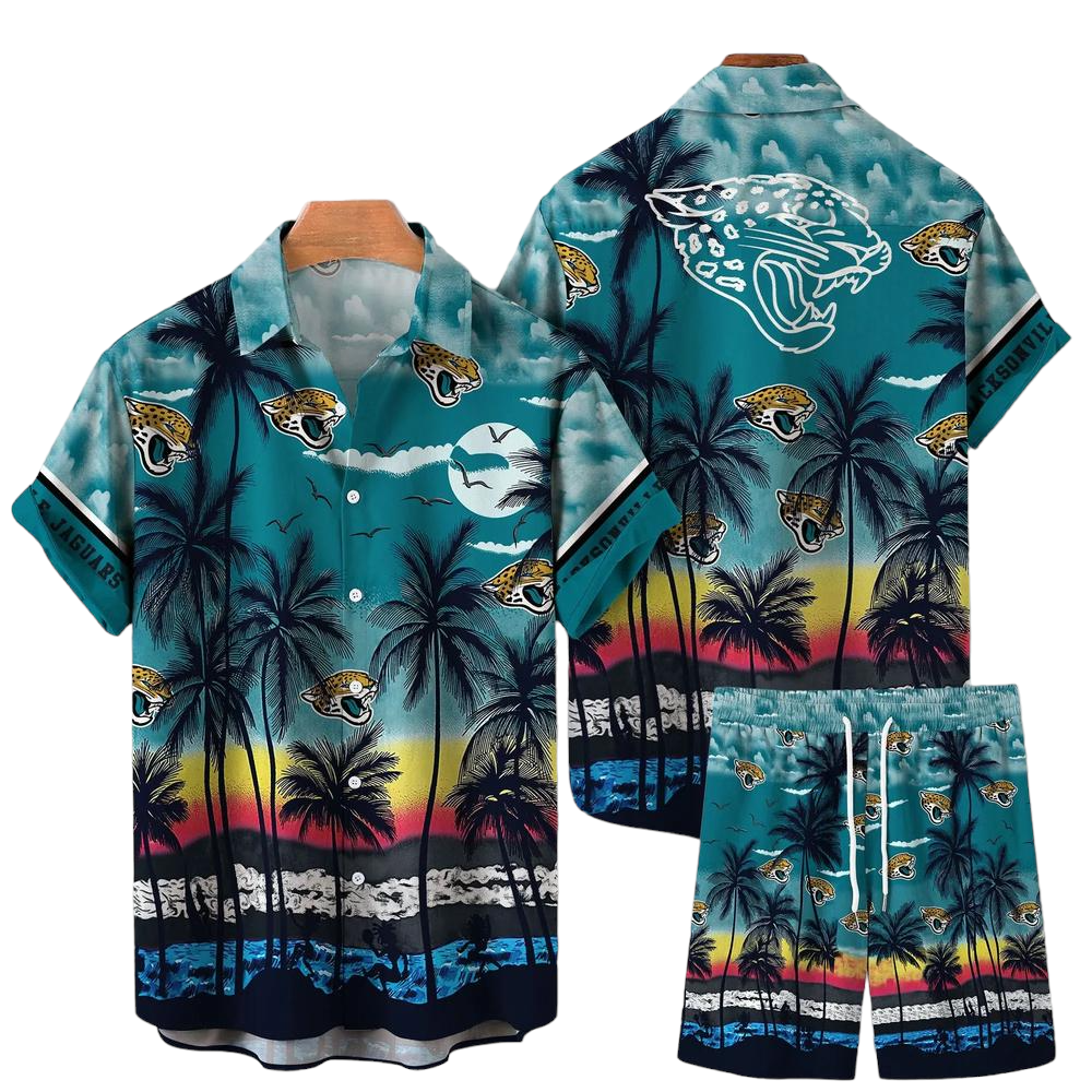 Jacksonville Jaguars Nfl Hawaiian Shirt And Short Tropical Pattern This Summer Shirt New Gift For Best Fan