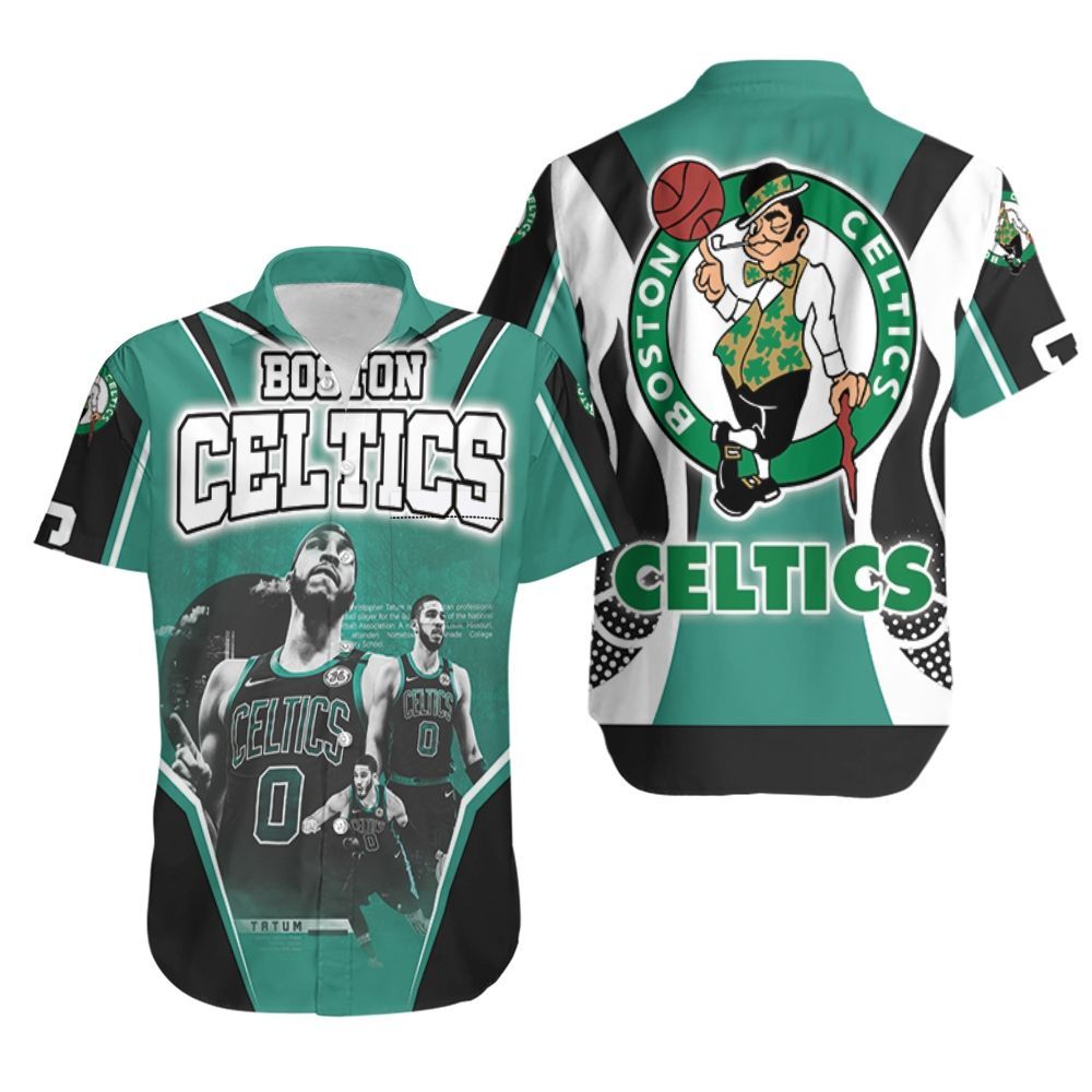 Jayson Tatum 0 Boston Celtics Hawaiian Shirt Aloha Shirt for Men Women