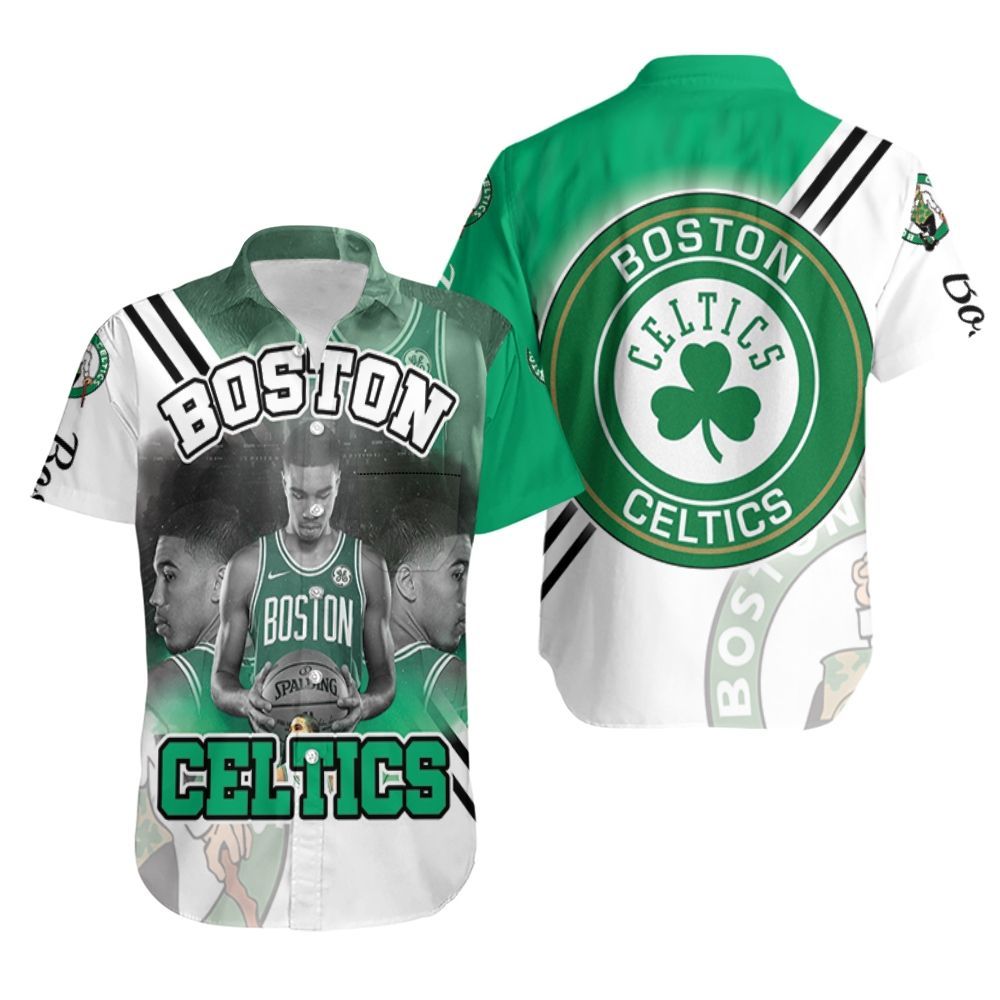Jayson Tatum 0 Boston Celtics Signature Hawaiian Shirt Aloha Shirt for Men Women