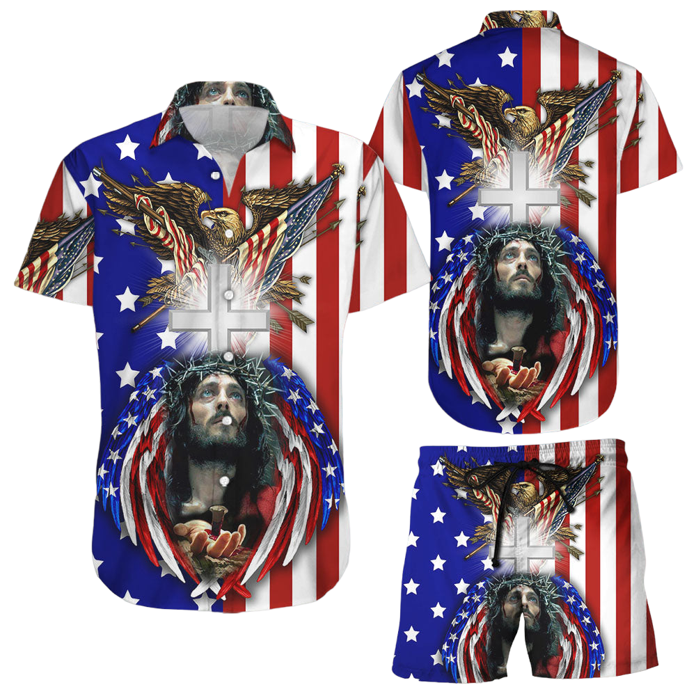 Jesus Hawaiian Shirt 4Th Of July America Under God Jesus Hawaii Shirt Unique Christian Gifts