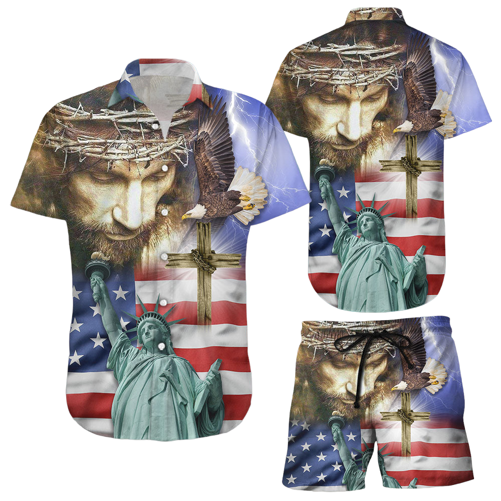 Jesus Hawaiian Shirt Jesus USA Independent Day Hawaii Shirt Hawaii Gifts For Him