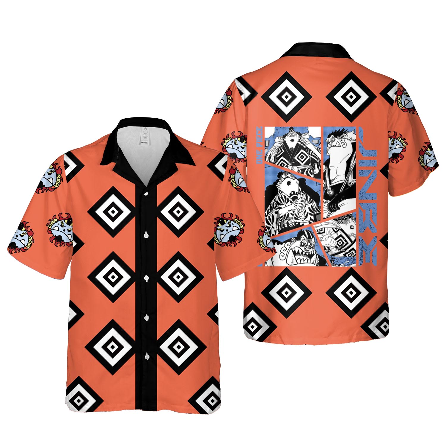 Jinbei Hawaiian Shirt One Piece Anime Shirt for Men Women