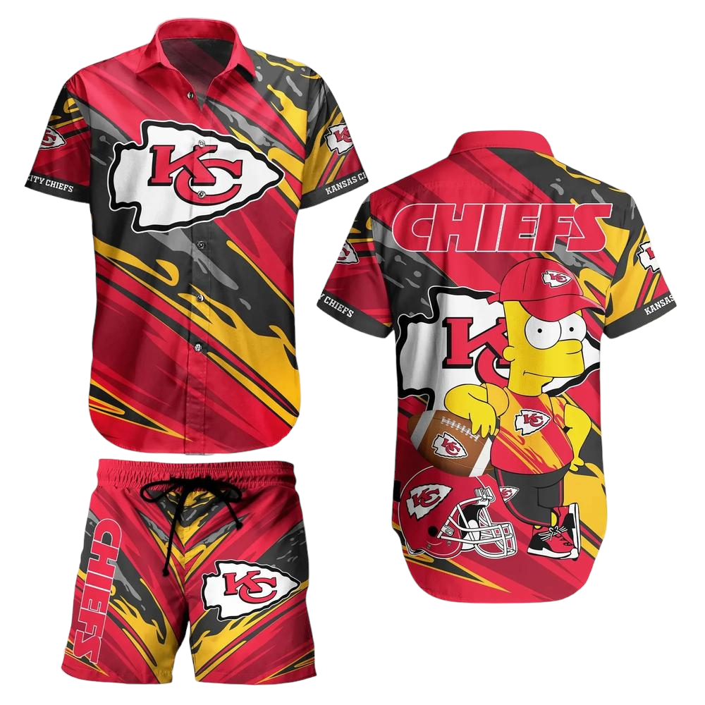 Kansas City Chiefs Football Nfl Hawaiian Shirt Bart Simpson Summer Gift For Men Women Fans