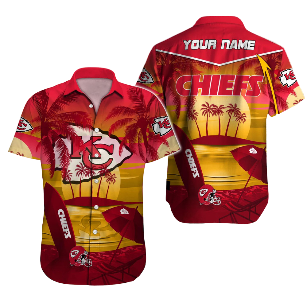 Kansas City Chiefs Hawaiian Shirt NFL Football Custom Hawaiian Shirt for Men Women Gift For Fans