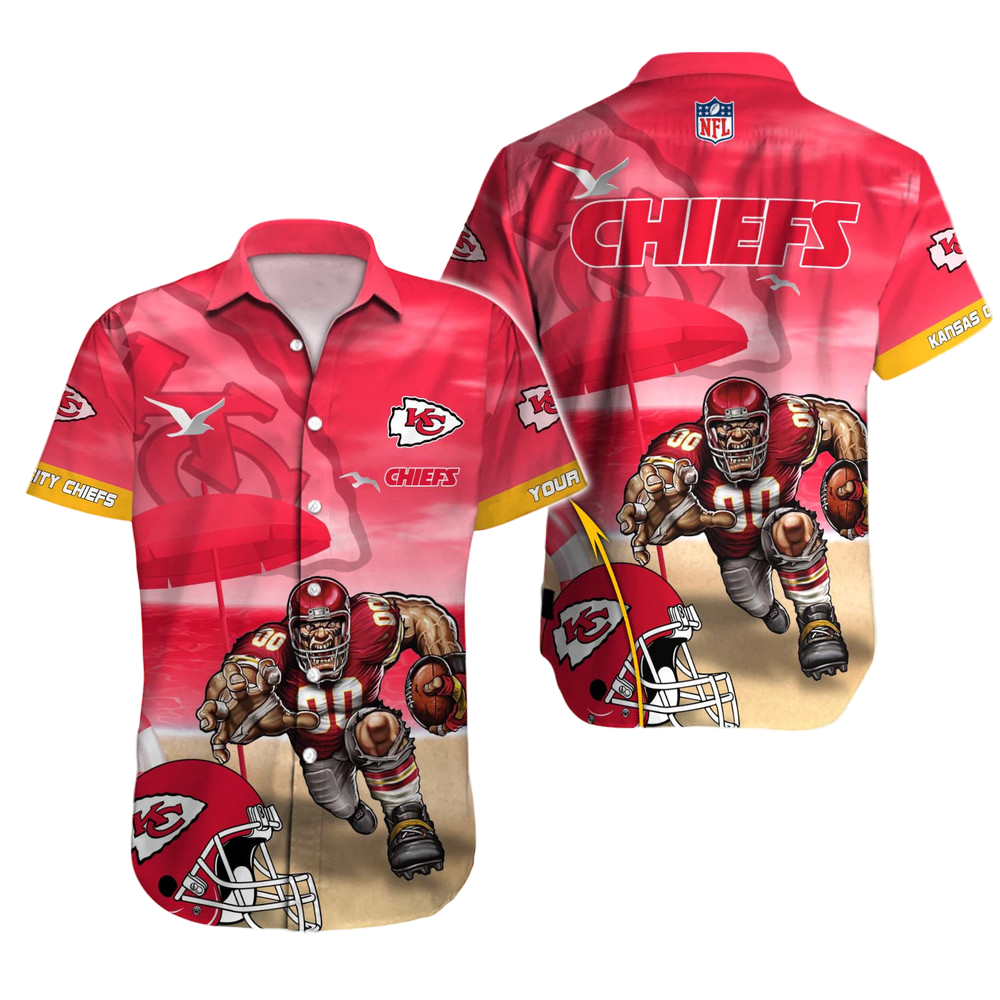 Kansas City Chiefs Hawaiian Shirt NFL Football Custom Hawaiian Shirt for Men Women Gift For Fans