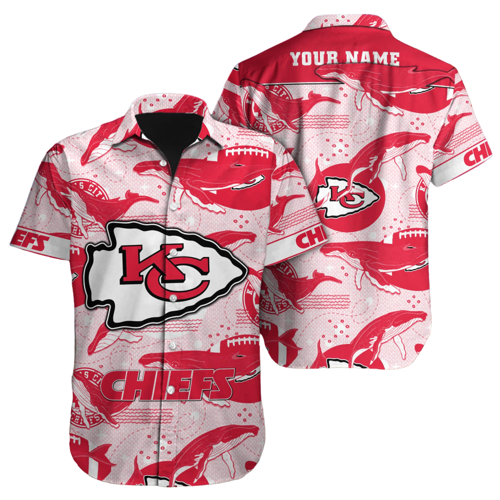 Kansas City Chiefs Hawaiian Shirt NFL Football Custom Hawaiian Shirt for Men Women Gift For Fans