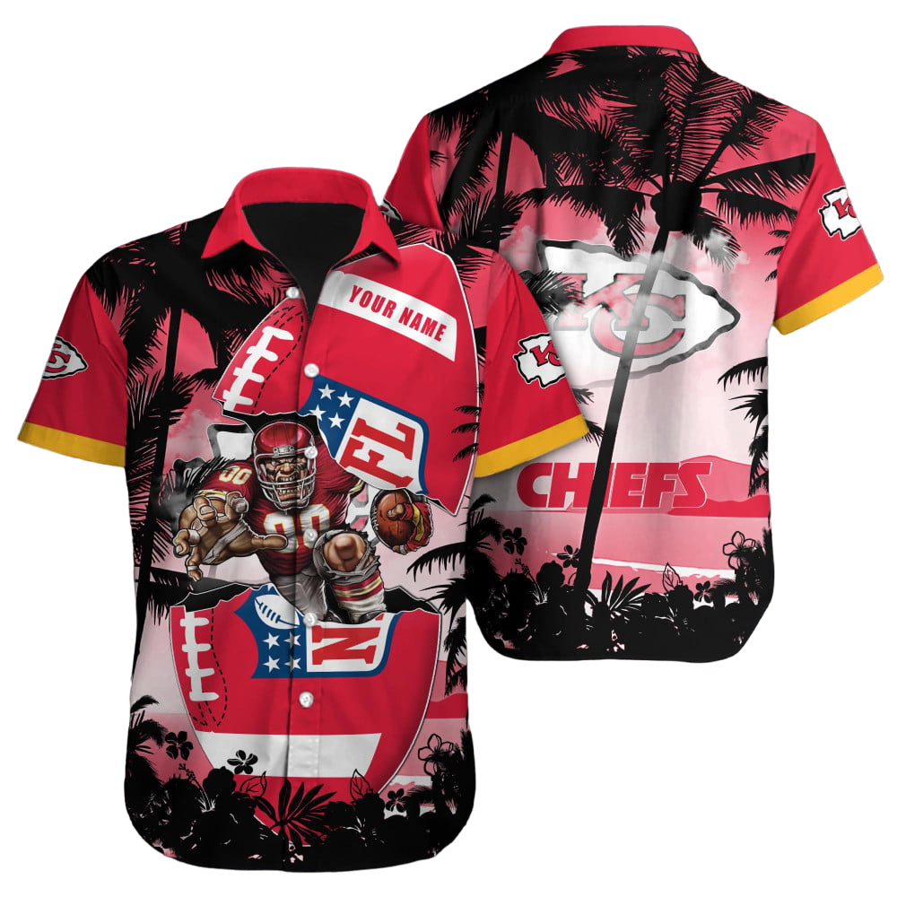 Kansas City Chiefs Hawaiian Shirt NFL Football Custom Hawaiian Shirt for Men Women Gift For Fans