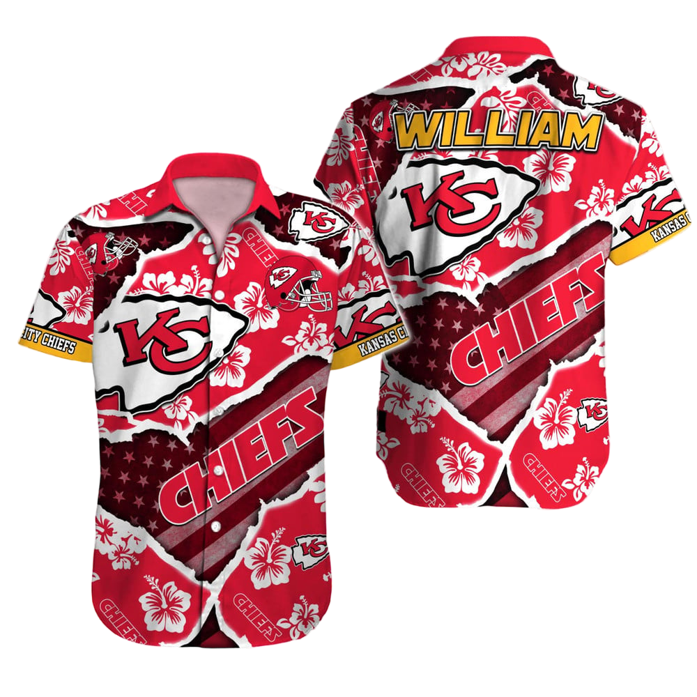 Kansas City Chiefs Hawaiian Shirt NFL Football Custom Hawaiian Shirt for Men Women Gift For Fans