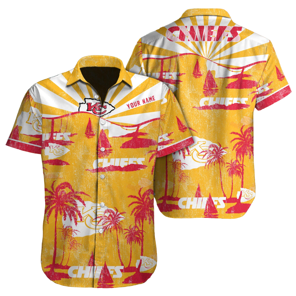 Kansas City Chiefs Hawaiian Shirt NFL Football Custom Hawaiian Shirt for Men Women Gift For Fans