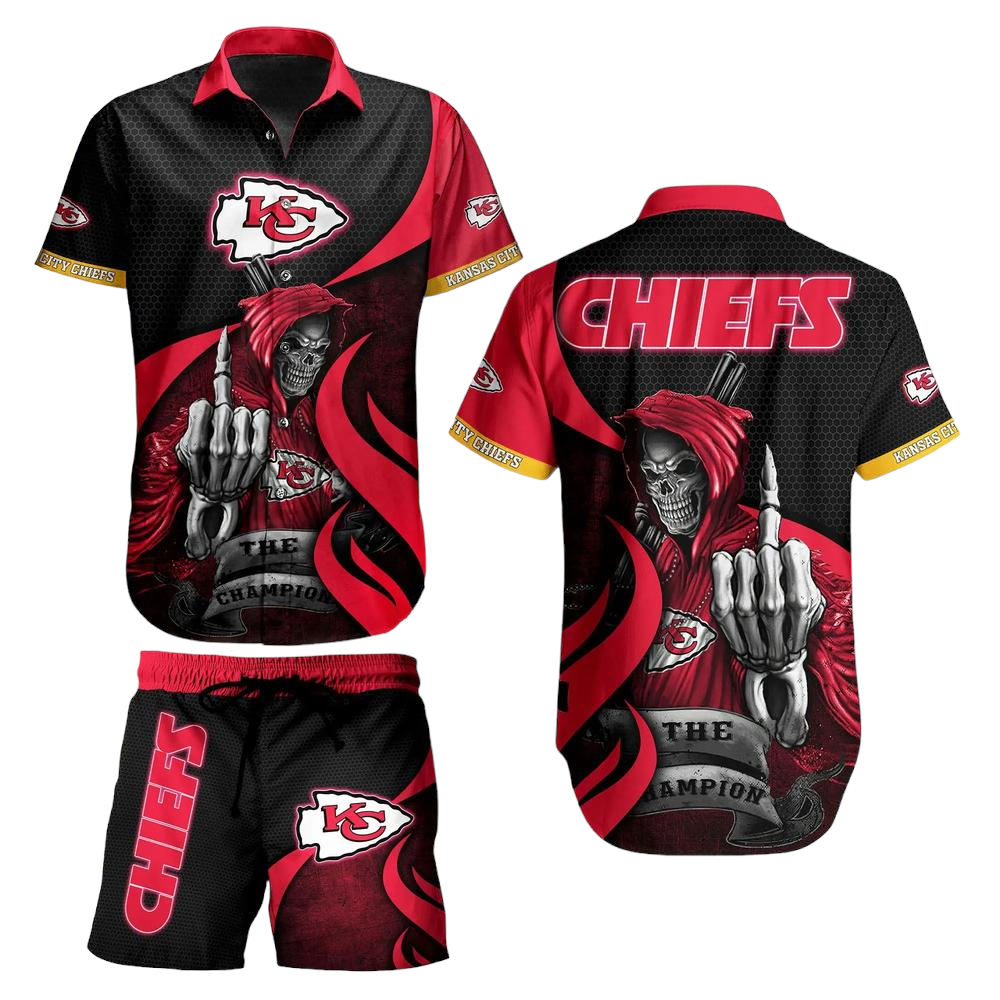 Kansas City Chiefs Nfl Football Hawaiian Shirt And Short Graphic Summer Tropical Pattern New Gift For Men Women
