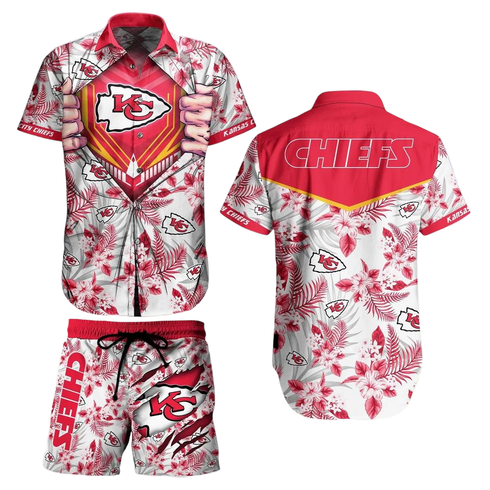 Kansas City Chiefs Nfl Football Hawaiian Shirt And Short New Summer For Big Fans Gift For Men Women