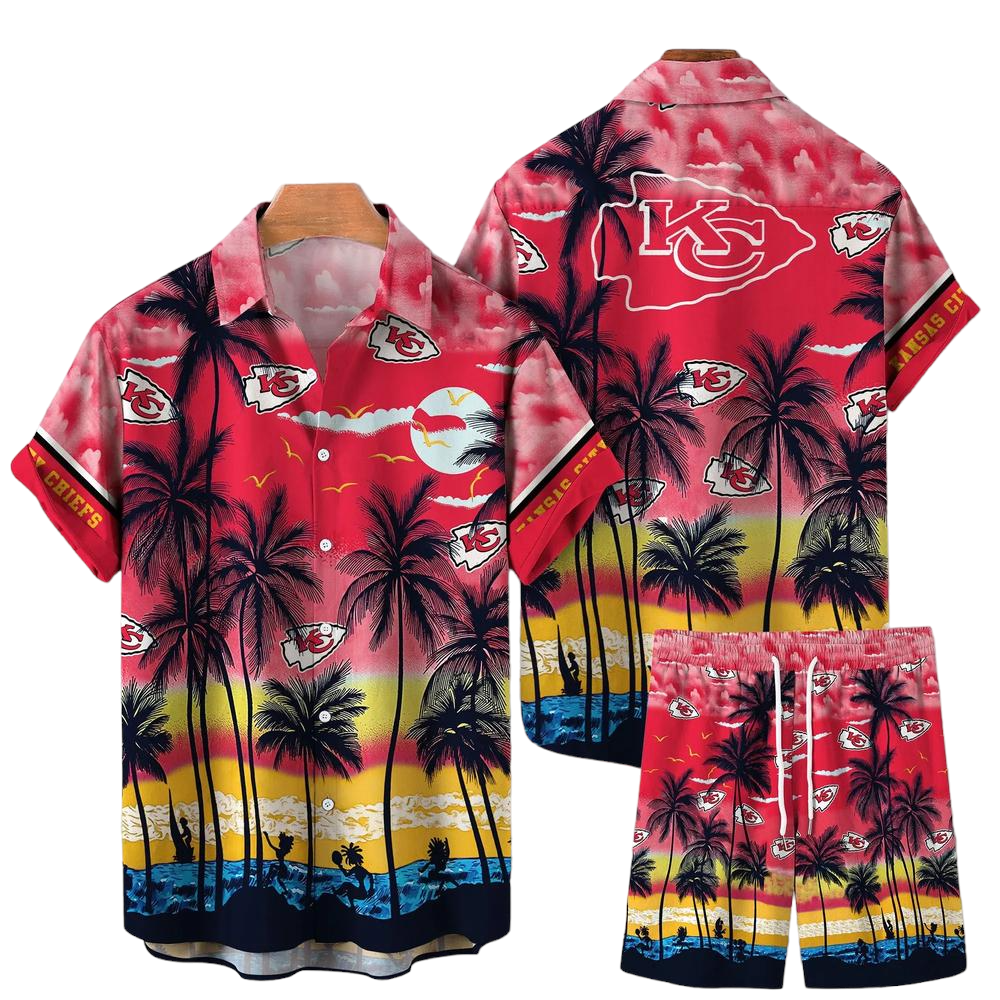 Kansas City Chiefs Nfl Hawaiian Shirt And Short Tropical Pattern This Summer Shirt New Gift For Best Fan