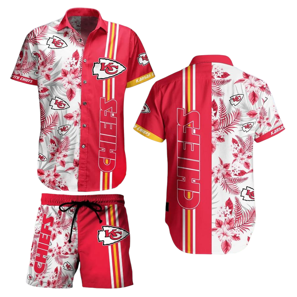 Kansas City Chiefs Nfl Hawaiian Shirt Tropical Pattern Summer Shirt Style New Gift For Best Fan